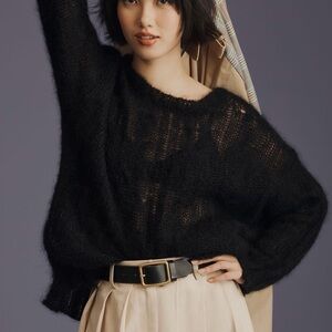 NWT By Anthropologie Posey Stitchy Distressed Sweater